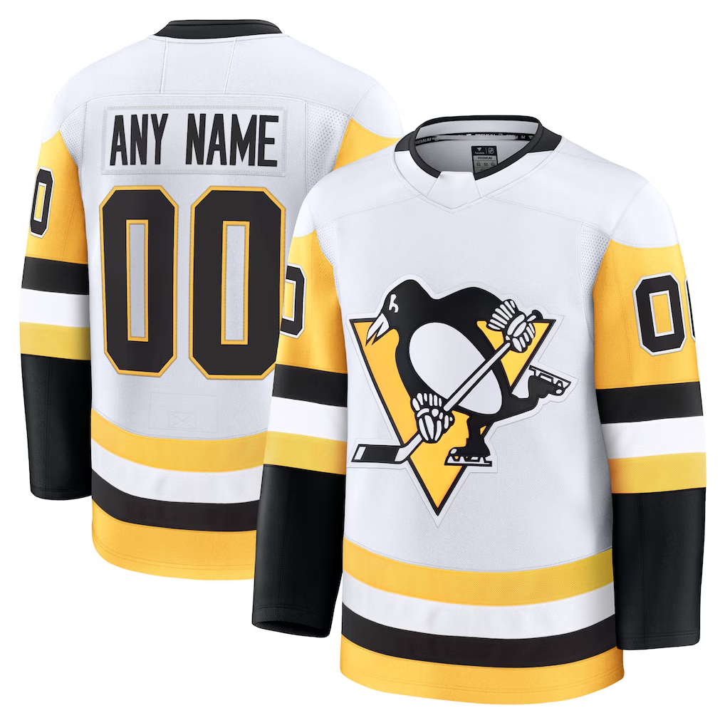 PHIN Custom P.Penguins White Away Premium Jerseys