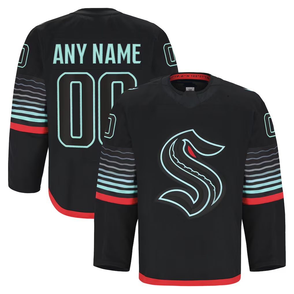 PHIN Custom S.Kraken Black Alternate Authentic Pro Jerseys