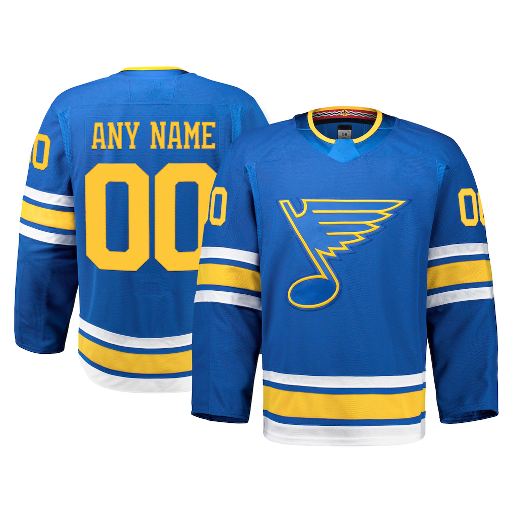 PHIN Custom SL.Blues Blue Home Authentic Pro Jerseys
