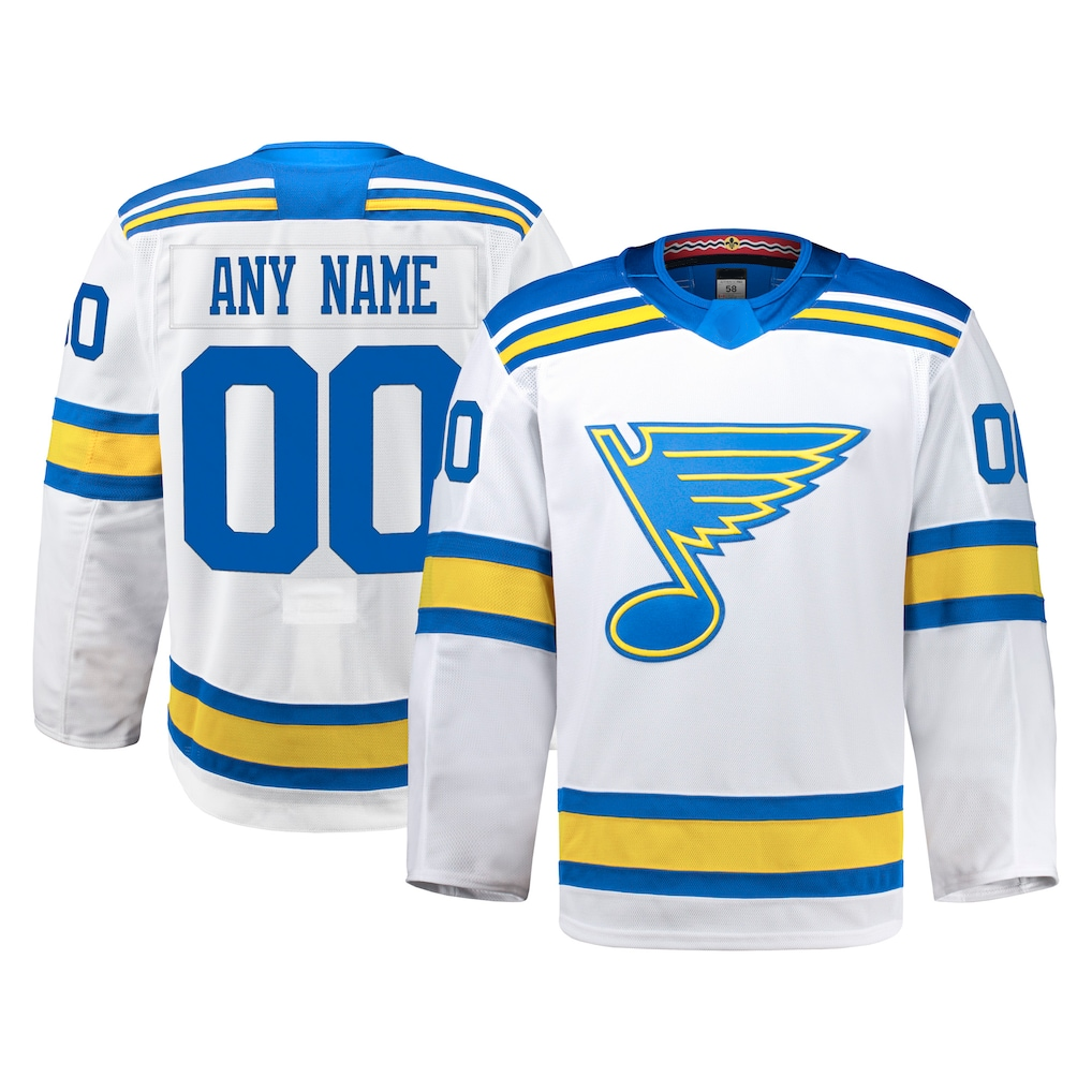 PHIN Custom SL.Blues White Away Authentic Pro Jerseys