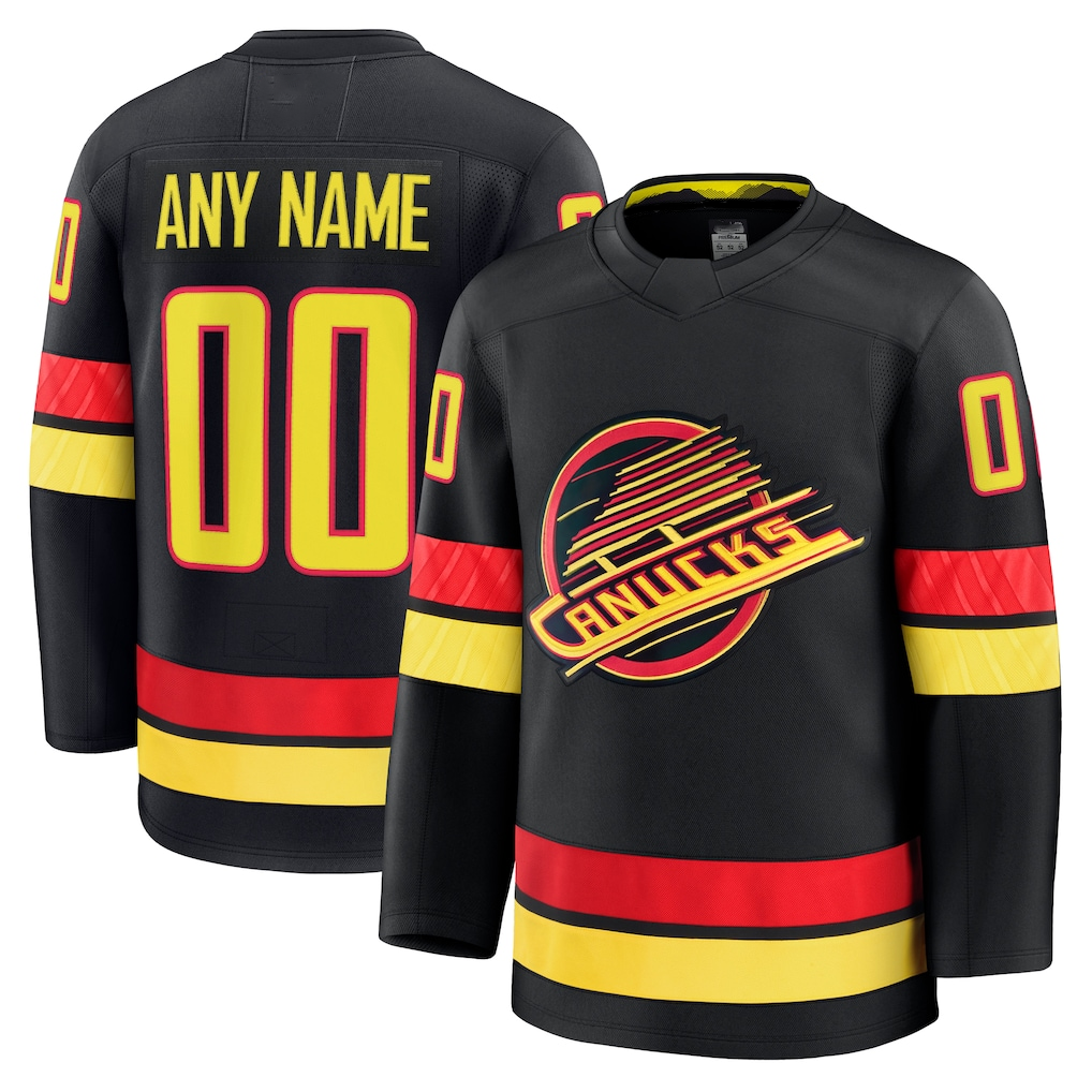 PHIN Custom V.Canucks Black Alternate Premium Jerseys