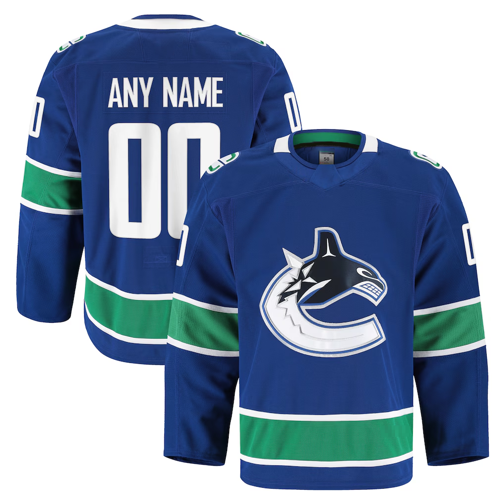 PHIN Custom V.Canucks Blue Home Authentic Pro Jerseys