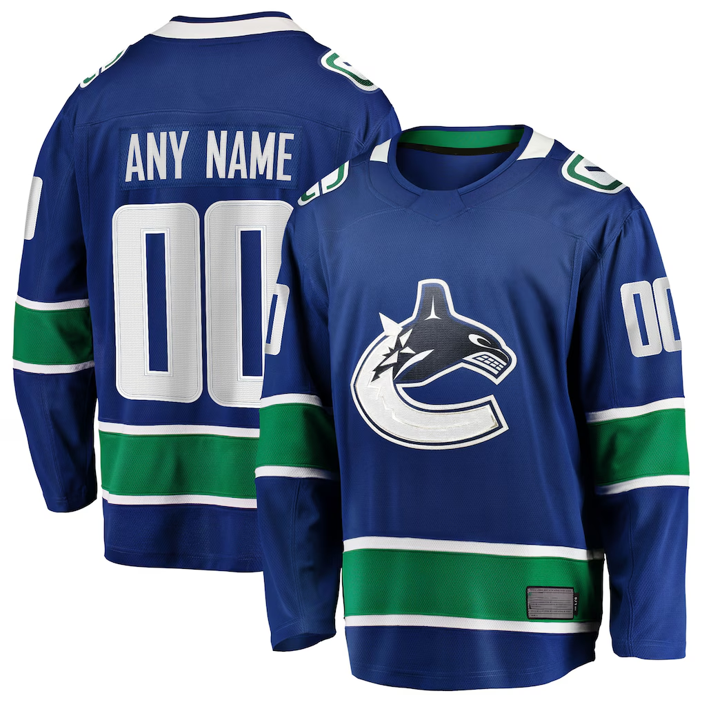 PHIN Custom V.Canucks Blue Home Team Breakaway Jerseys