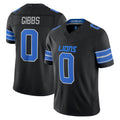 PHIN D.Lions #0 Jahmyr Gibbs Player Black Vapor F.U.S.E. Limited Game Home Stitched Jerseys