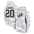 PHIN D.Lions #20 Barry Sanders Player Arctic Camo Salute to Service Hoodies Limited Game Stitched Jerseys