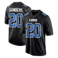 PHIN D.Lions #20 Barry Sanders Player Black Fashion Home Game Stitched Jerseys