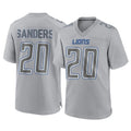 PHIN D.Lions #20 Barry Sanders Player Gray Atmosphere Fashion Home Game Stitched Jerseys