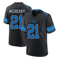 PHIN D.Lions #21 Roger McCreary Player Black Alternate Home Game Stitched Jerseys