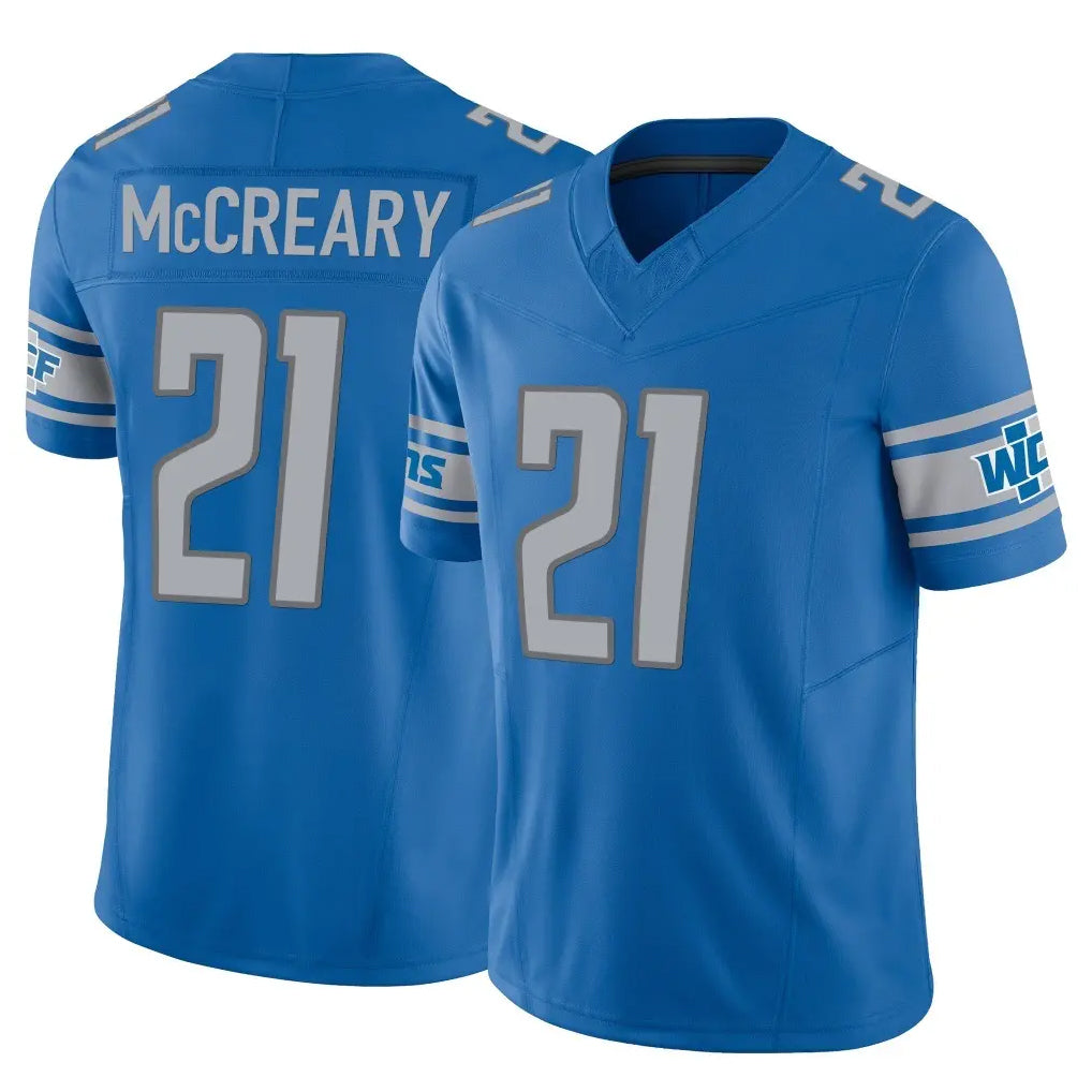 PHIN D.Lions #21 Roger McCreary Player Blue Vapor F.U.S.E. Limited Home Game Stitched Jerseys