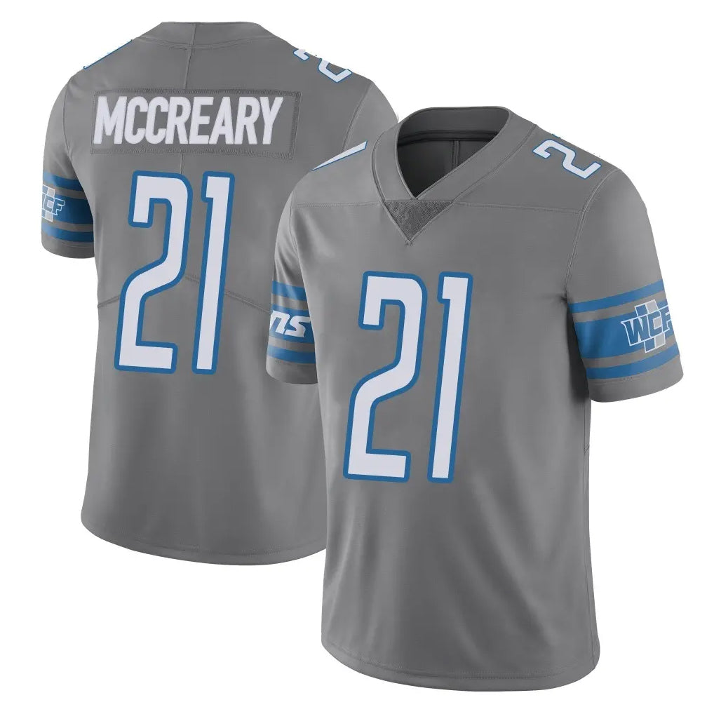 PHIN D.Lions #21 Roger McCreary Player Gray Vapor Untouchable Limited Home Game Stitched Jerseys