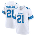 PHIN D.Lions #21 Roger McCreary Player White Alternate Home Game Stitched Jerseys