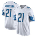 PHIN D.Lions #21 Roger McCreary Player White Home Game Stitched Jerseys