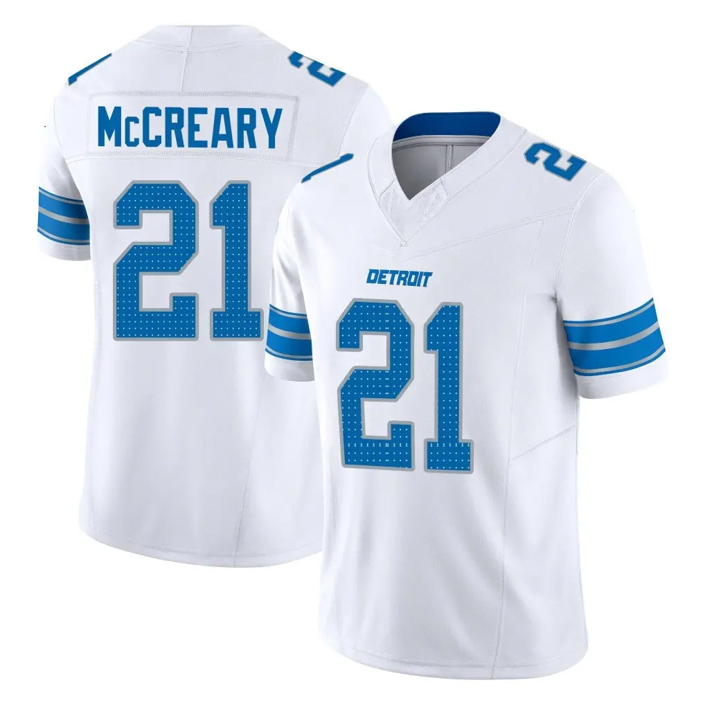 PHIN D.Lions #21 Roger McCreary Player White Limited Vapor F.U.S.E. Alternate Home Game Stitched Jerseys
