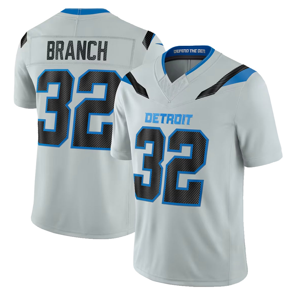 PHIN D.Lions #32 Brian Branch Player Silver Limited 2026 Rivalries Collection Home Game Stitched Jerseys