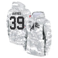 PHIN D.Lions #39 Jake Bates Player Arctic Camo Salute to Service Hoodies Limited Game Stitched Jerseys