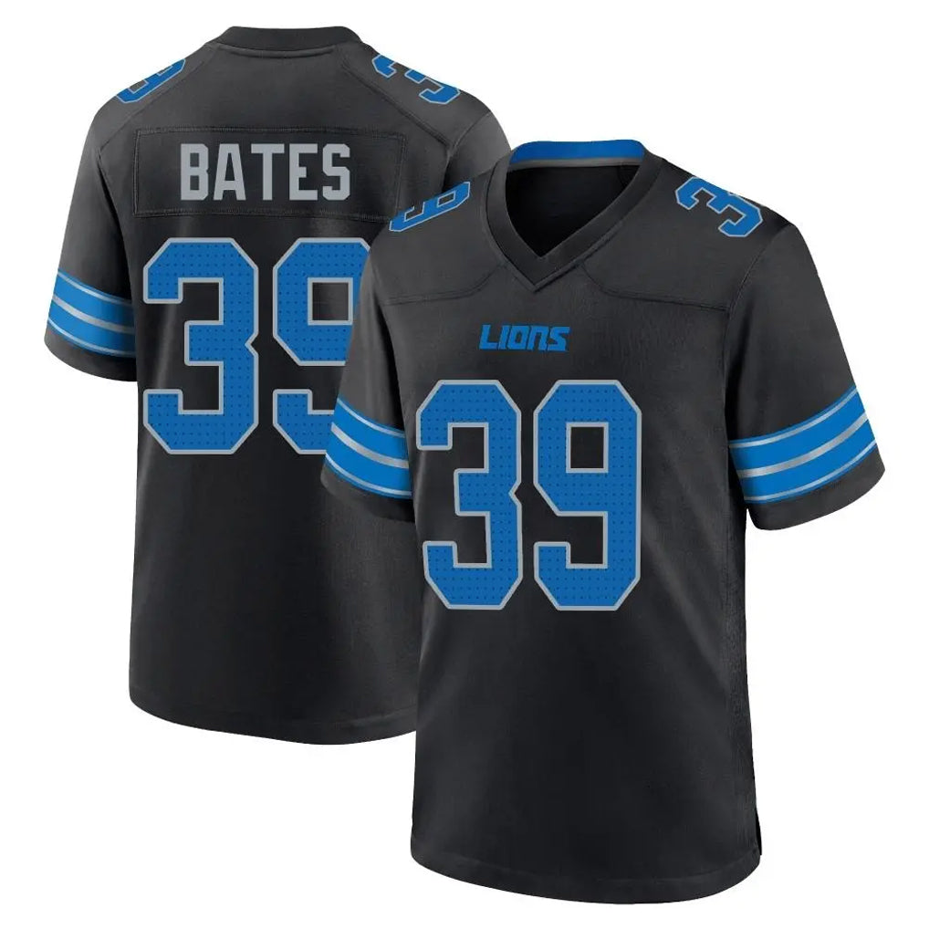 PHIN D.Lions #39 Jake Bates Player Black Alternate Home Game Stitched Jerseys