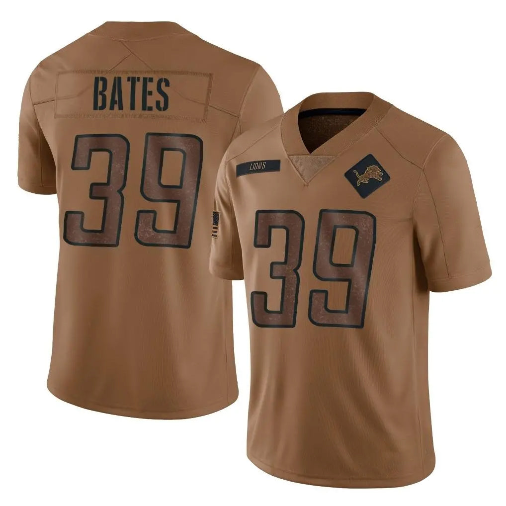 PHIN D.Lions #39 Jake Bates Player Brown Salute To Service Limited Stitched Jerseys