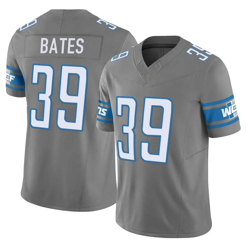 PHIN D.Lions #39 Jake Bates Player Gray Vapor F.U.S.E. Limited Home Game Stitched Jerseys