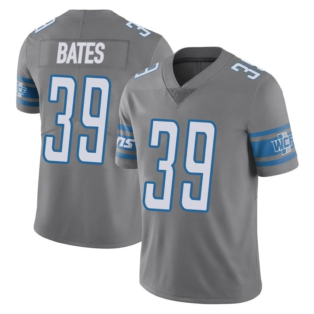 PHIN D.Lions #39 Jake Bates Player Gray Vapor Untouchable Limited Home Game Stitched Jerseys