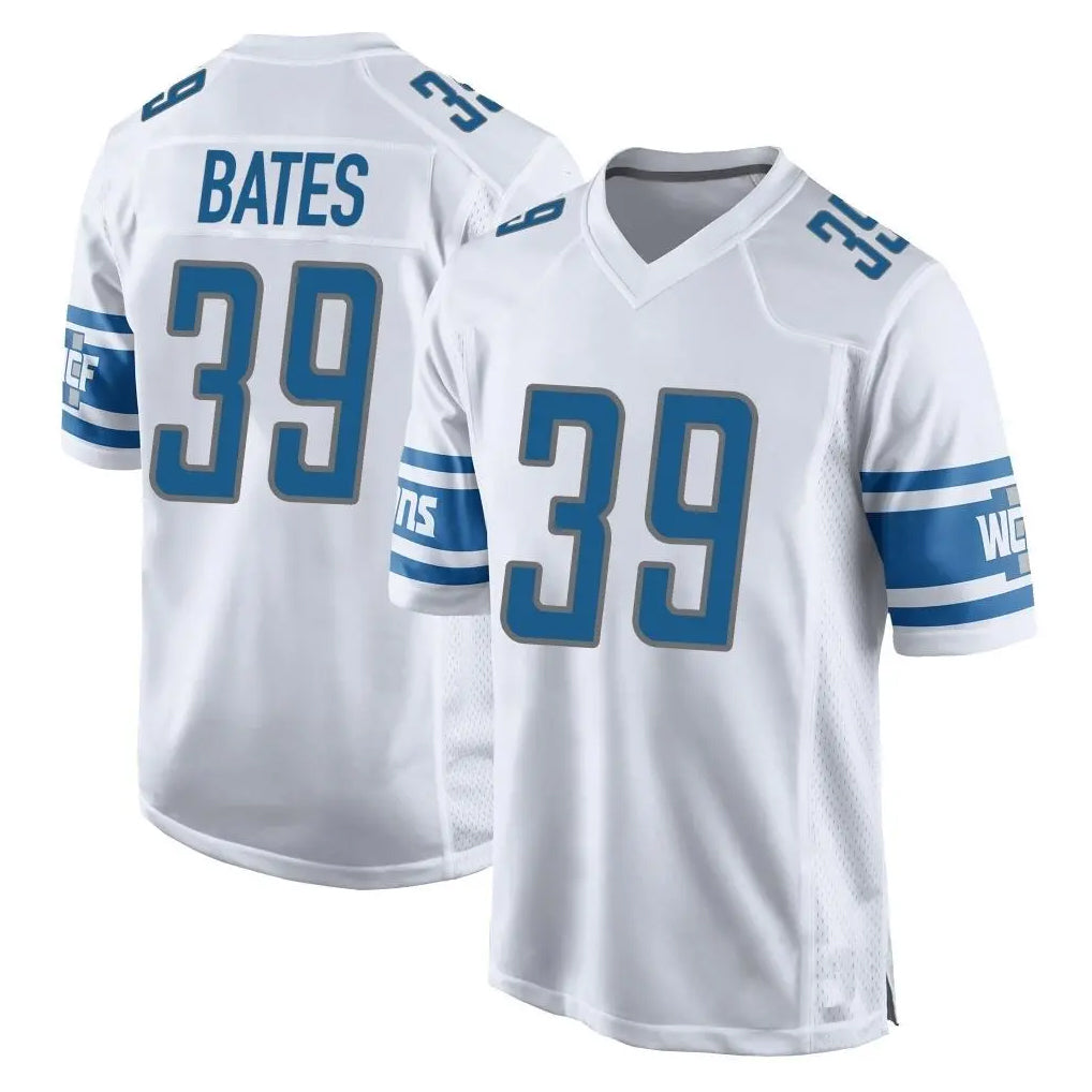 PHIN D.Lions #39 Jake Bates Player White Home Game Stitched Jerseys
