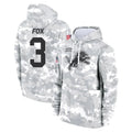 PHIN D.Lions #3 Jack Fox Player Arctic Camo Salute to Service Hoodies Limited Game Stitched Jerseys