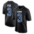 PHIN D.Lions #3 Jack Fox Player Black Fashion Home Game Stitched Jerseys