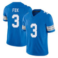PHIN D.Lions #3 Jack Fox Player Blue Limited Vapor F.U.S.E. Alternate Home Game Stitched Jerseys
