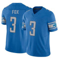 PHIN D.Lions #3 Jack Fox Player Blue Vapor F.U.S.E. Limited Home Game Stitched Jerseys