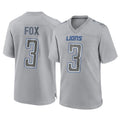 PHIN D.Lions #3 Jack Fox Player Gray Atmosphere Fashion Home Game Stitched Jerseys