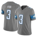 PHIN D.Lions #3 Jack Fox Player Gray Vapor F.U.S.E. Limited Home Game Stitched Jerseys