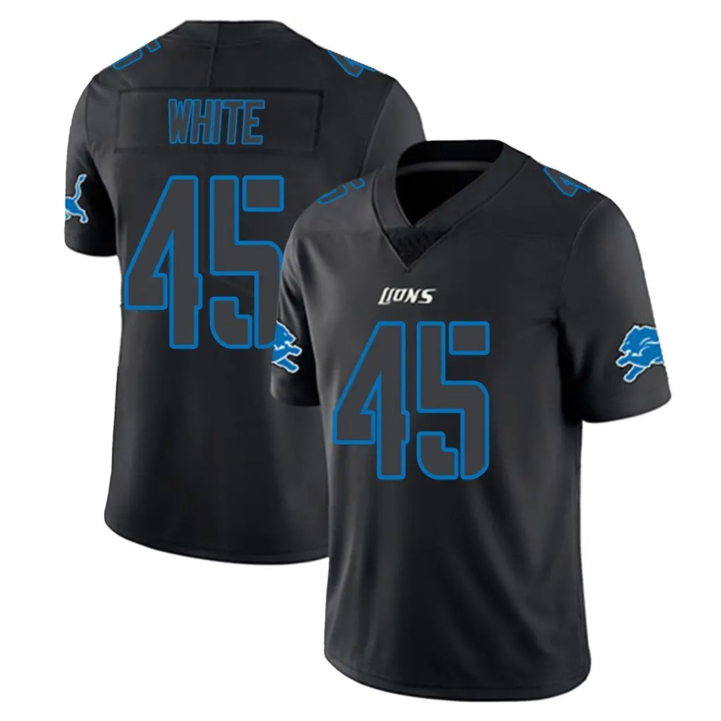 PHIN D.Lions #45 Devin White Player Black Impact Limited Home Game Stitched Jerseys