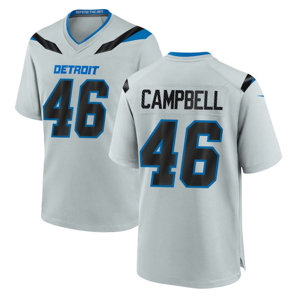 PHIN D.Lions #46 Jack Campbell Player Silver 2026 Rivalries Collection Home Game Stitched Jerseys