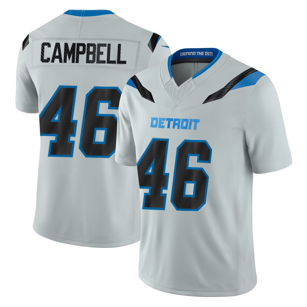 PHIN D.Lions #46 Jack Campbell Player Silver Limited 2026 Rivalries Collection Home Game Stitched Jerseys