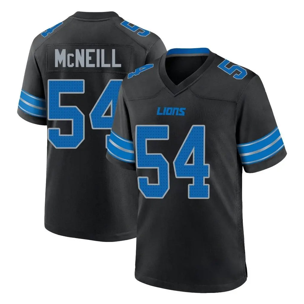 PHIN D.Lions #54 Alim McNeill Player Black Alternate Home Game Stitched Jerseys