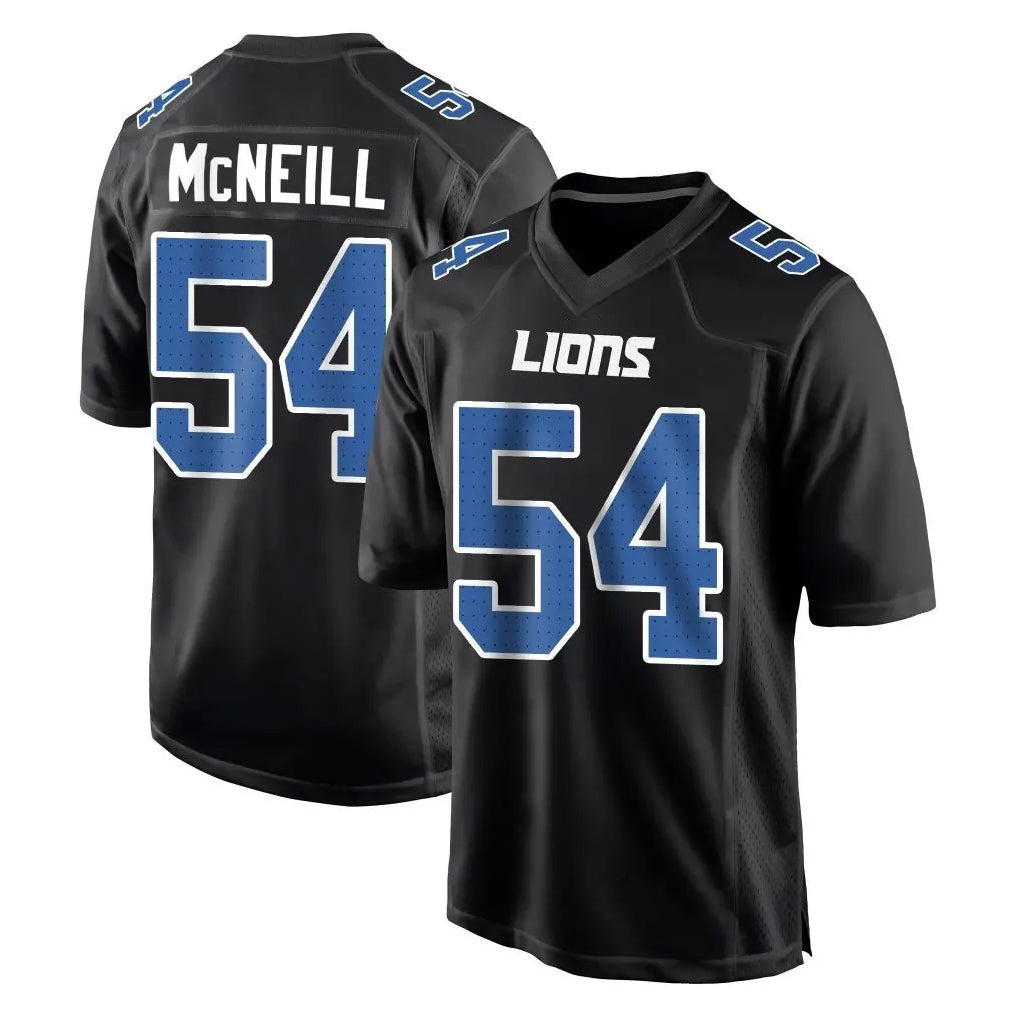 PHIN D.Lions #54 Alim McNeill Player Black Fashion Home Game Stitched Jerseys