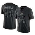 PHIN D.Lions #54 Alim McNeill Player Black Reflective Limited Home Game Stitched Jerseys