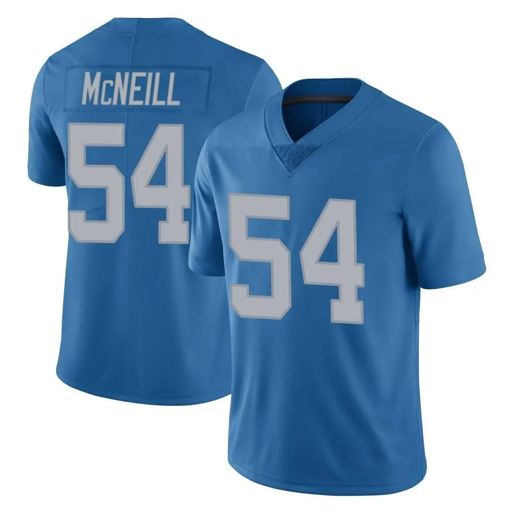 PHIN D.Lions #54 Alim McNeill Player Blue Limited Throwback Vapor Untouchable Stitched Jerseys