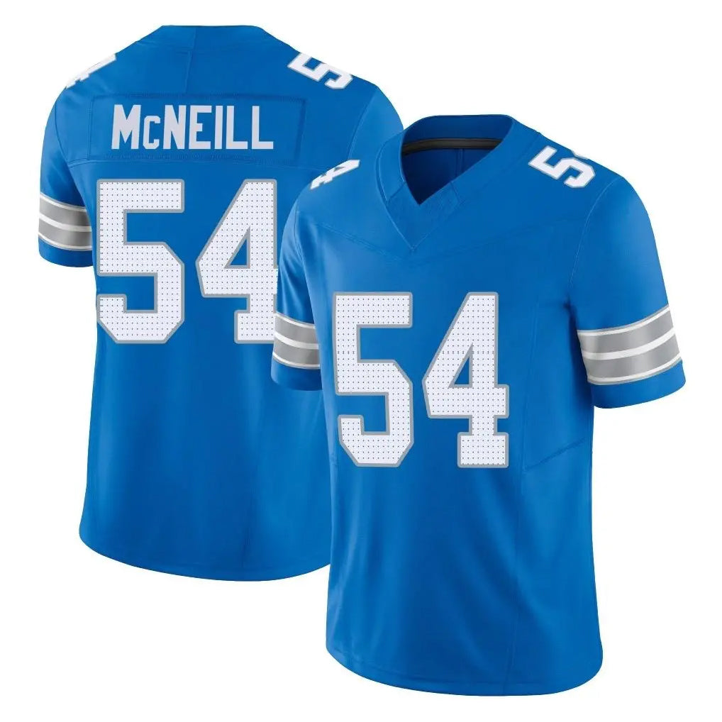 PHIN D.Lions #54 Alim McNeill Player Blue Limited Vapor F.U.S.E. Alternate Home Game Stitched Jerseys