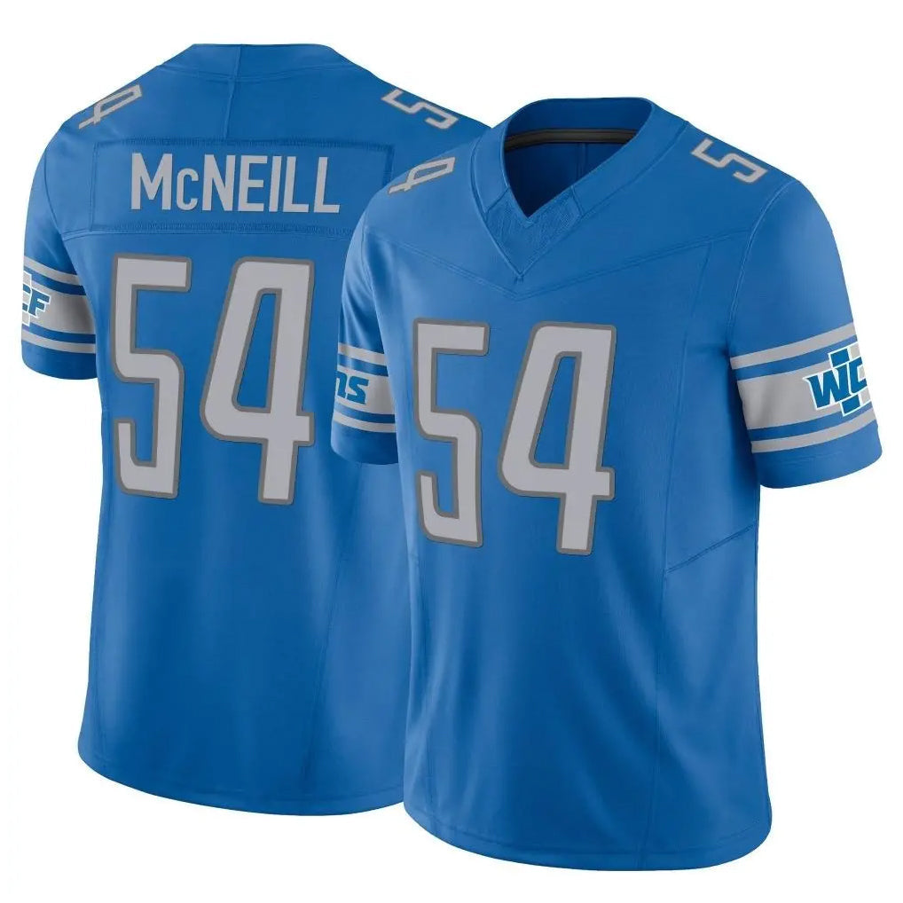 PHIN D.Lions #54 Alim McNeill Player Blue Vapor F.U.S.E. Limited Home Game Stitched Jerseys