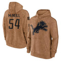 PHIN D.Lions #54 Alim McNeill Player Brown Salute to Service Hoodies Limited Game Stitched Jerseys