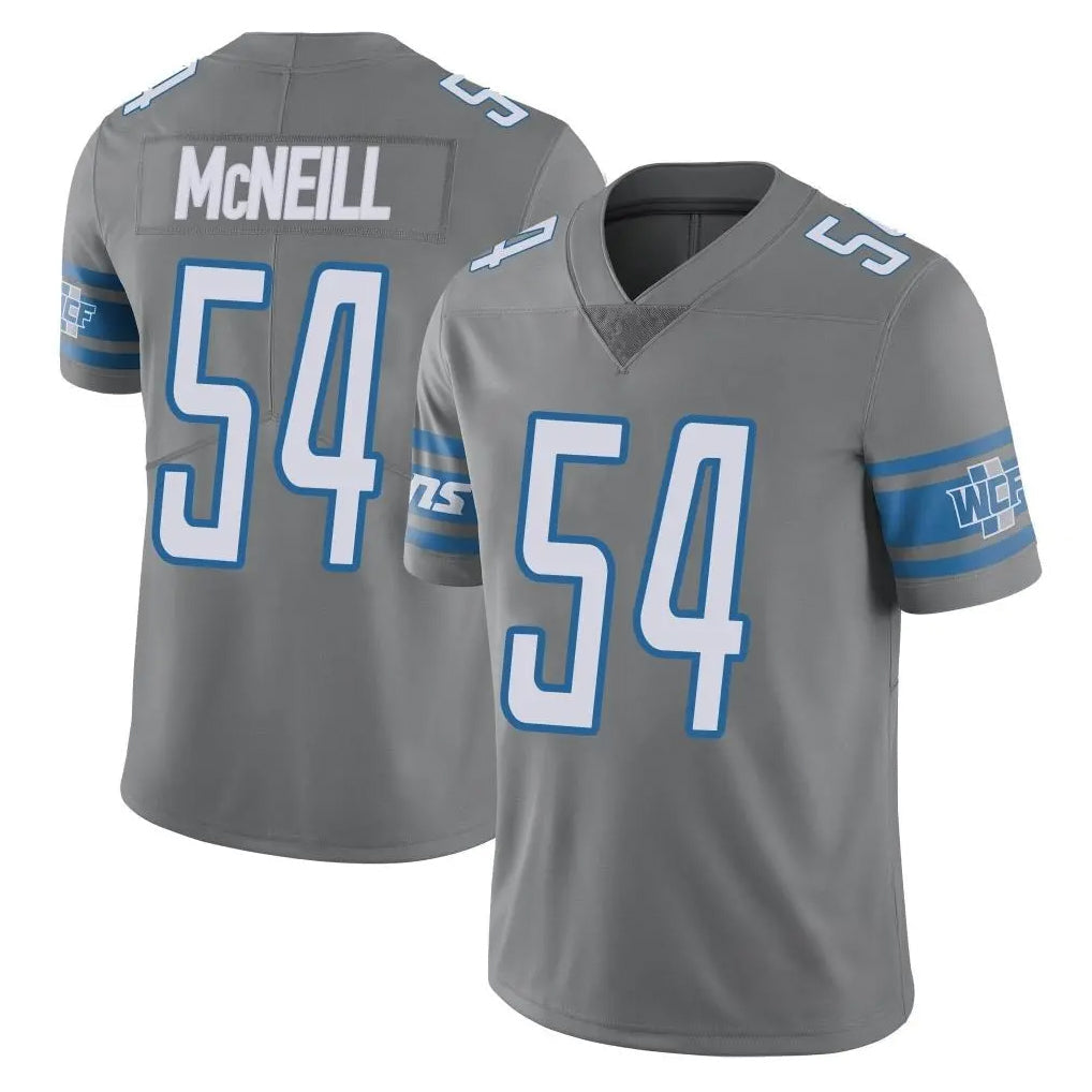 PHIN D.Lions #54 Alim McNeill Player Gray Vapor Untouchable Limited Home Game Stitched Jerseys