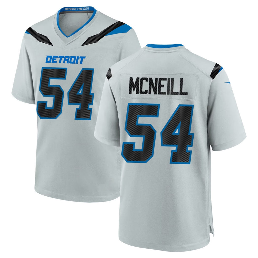 PHIN D.Lions #54 Alim McNeill Player Silver 2026 Rivalries Collection Home Game Stitched Jerseys