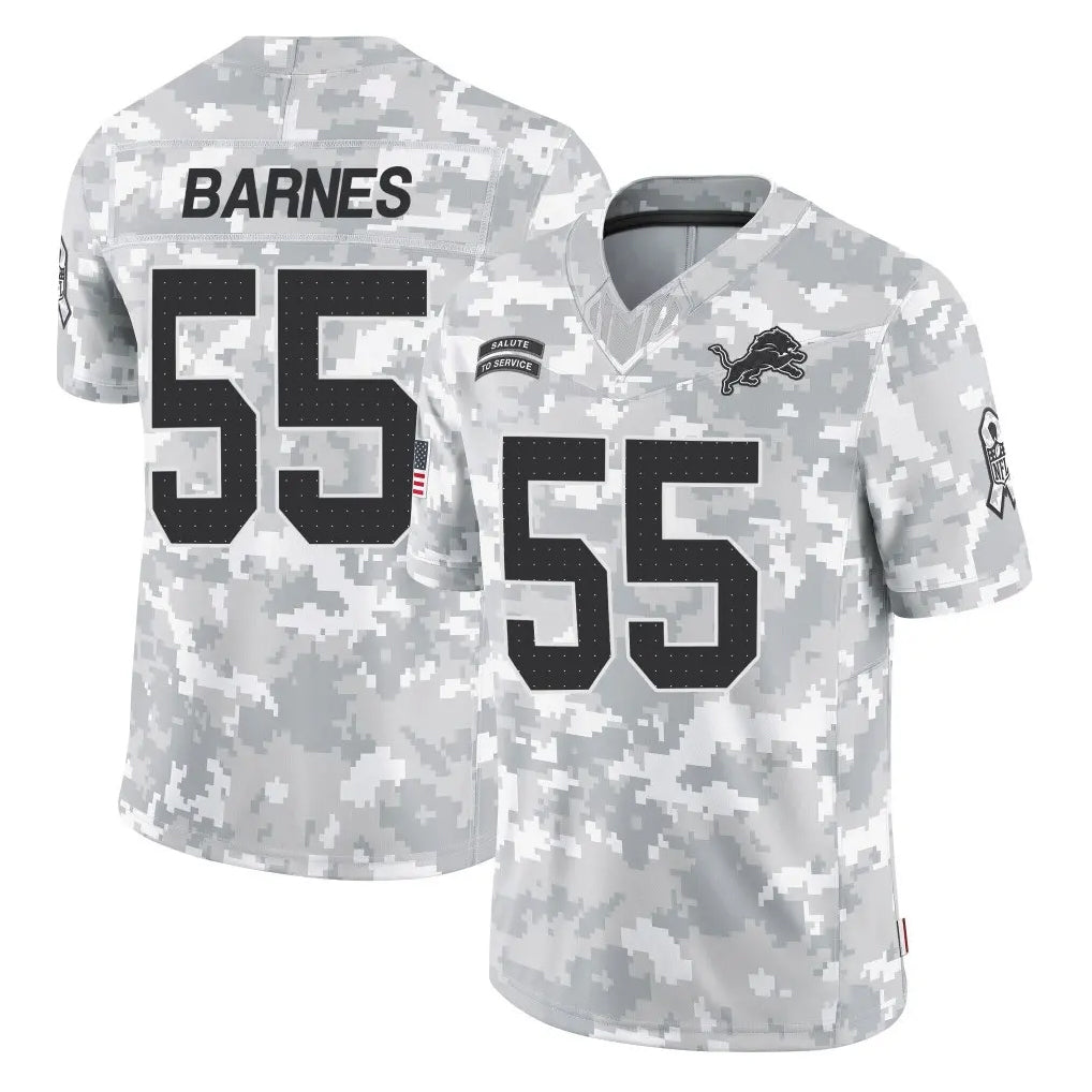 PHIN D.Lions #55 Derrick Barnes Player Arctic Camo Salute To Service Limited Stitched Jerseys