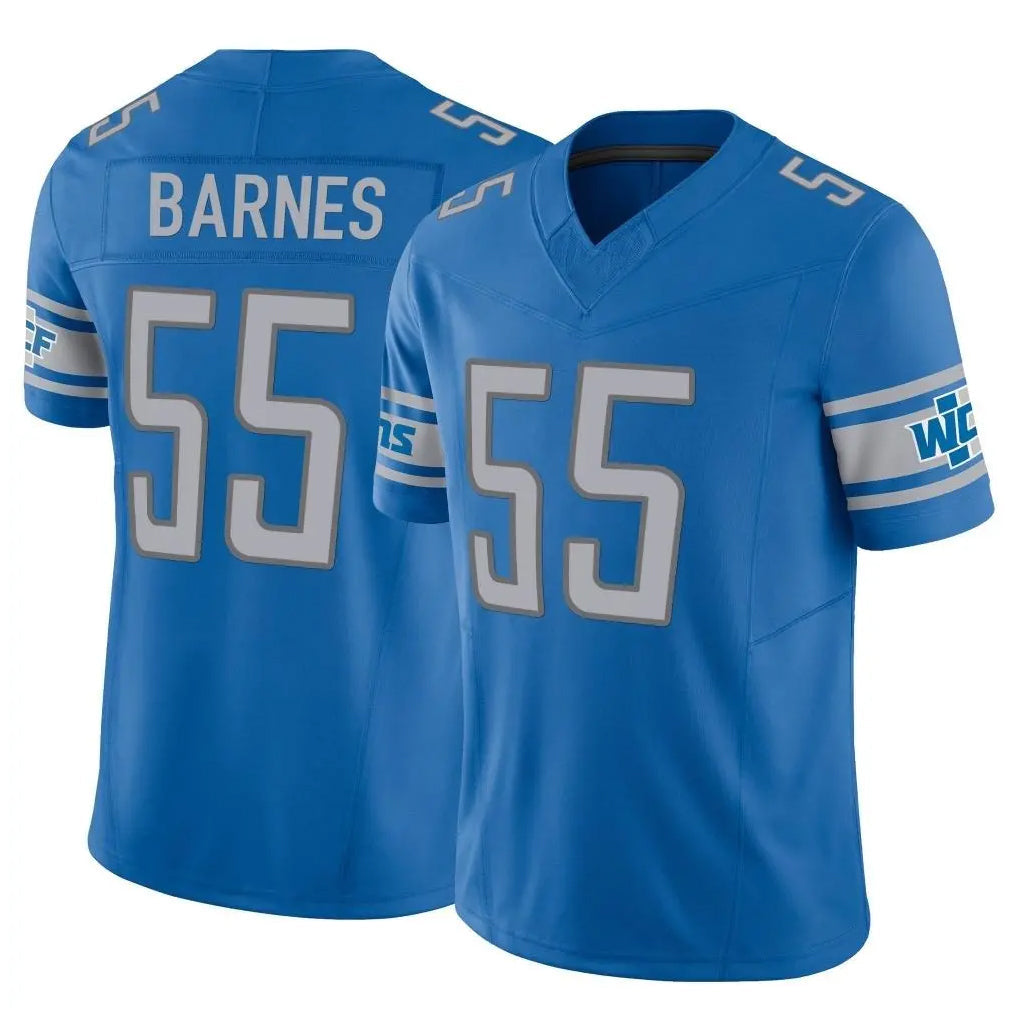 PHIN D.Lions #55 Derrick Barnes Player Blue Vapor F.U.S.E. Limited Home Game Stitched Jerseys