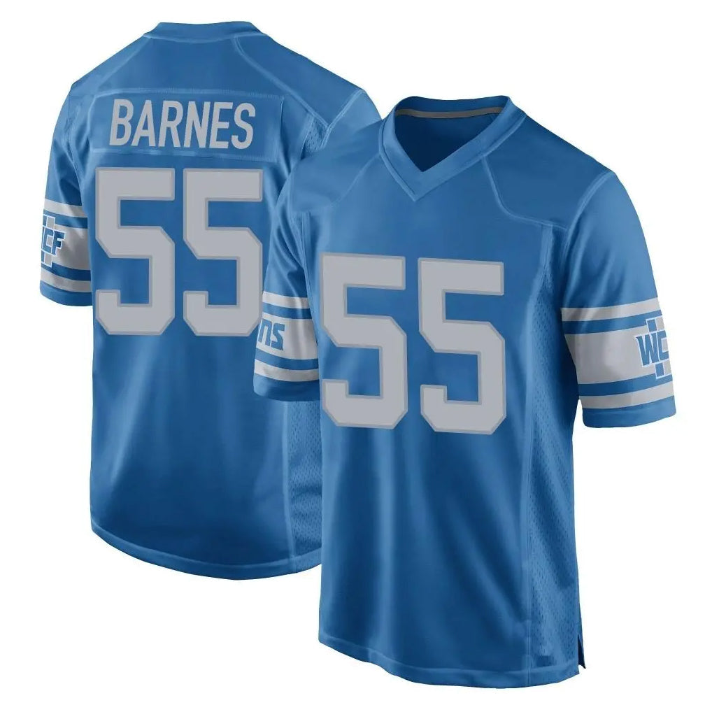 PHIN D.Lions #55 Derrick Barnes Player Blue Vapor Untouchable Throwback Game Stitched Jerseys