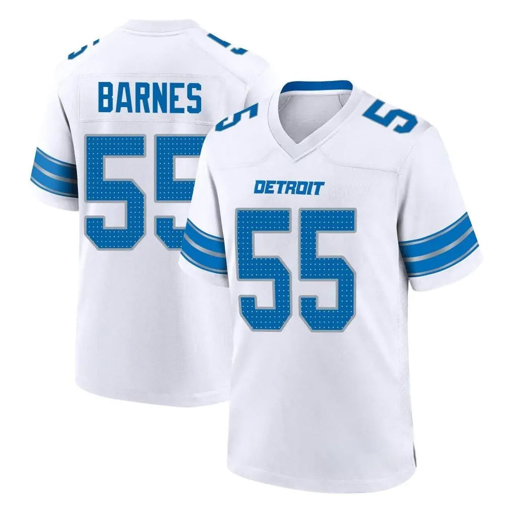 PHIN D.Lions #55 Derrick Barnes Player White Alternate Home Game Stitched Jerseys