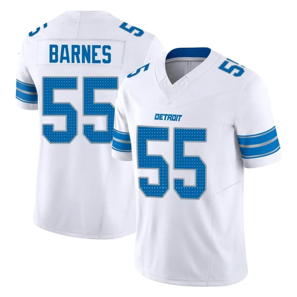 PHIN D.Lions #55 Derrick Barnes Player White Limited Vapor F.U.S.E. Alternate Home Game Stitched Jerseys