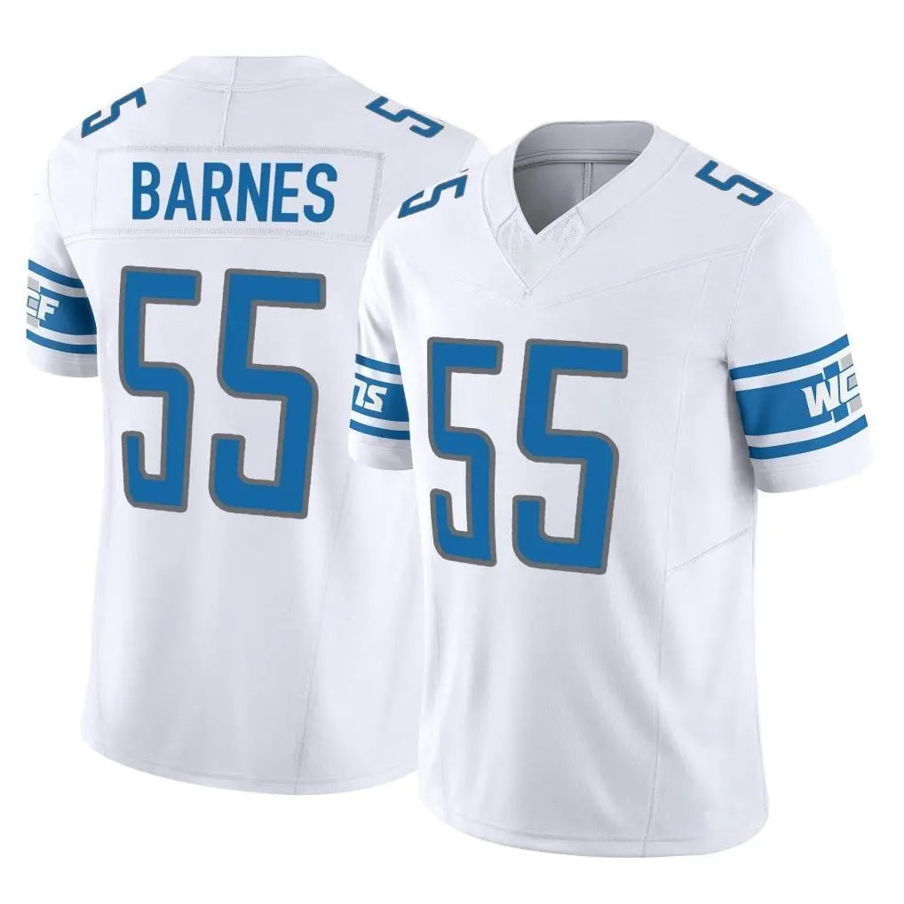 PHIN D.Lions #55 Derrick Barnes Player White Vapor F.U.S.E. Limited Home Game Stitched Jerseys