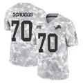 PHIN D.Lions #70 Juice Scruggs Player Arctic Camo Salute To Service Limited Stitched Jerseys