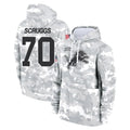 PHIN D.Lions #70 Juice Scruggs Player Arctic Camo Salute to Service Hoodies Limited Game Stitched Jerseys